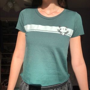 Green panda top